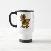 Monogramm Initiale A Elegantes Gold Pfingstrose Pe Reisebecher (Links)