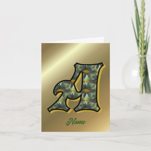 Monogramm Initiale A Gänseblümchen Kunst Personali (Vorderseite)