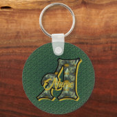 Monogramm Initiale A Gänseblümchen Kunst Personali Schlüsselanhänger (Vorderseite)