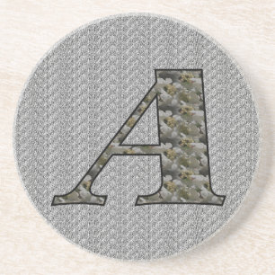 Monogramm Initiale A Hortensien Blumen Getränkeuntersetzer