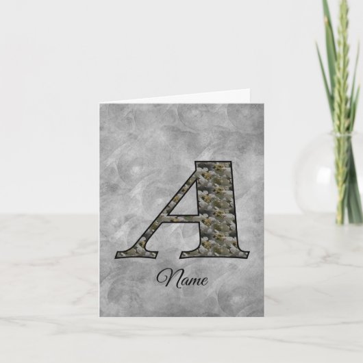 Monogramm Initiale A Hortensien Blumen Personalisi (Vorderseite)