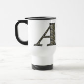 Monogramm Initiale A Hortensien Blumen Personalisi Reisebecher (Links)