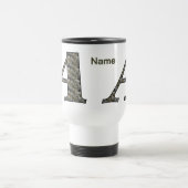 Monogramm Initiale A Hortensien Blumen Personalisi Reisebecher (Mittel)