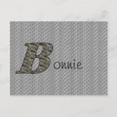 Monogramm Initiale B Hortensien Blumen Personalisi Postkarte (Vorderseite)