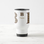 Monogramm Initiale B Vintage Blumen Personalisiert Reisebecher (Mittel)