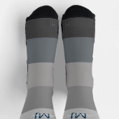 MONOGRAMM-INITIALE BEZEICHNUNG GRAUER GRADIENT LIN SOCKEN (Oben)