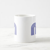 Monogramm Initiale Blau Modern Einfach Kaffeetasse (Mittel)