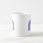Monogramm Initiale Blau Modern Einfach Kaffeetasse (Mittel)