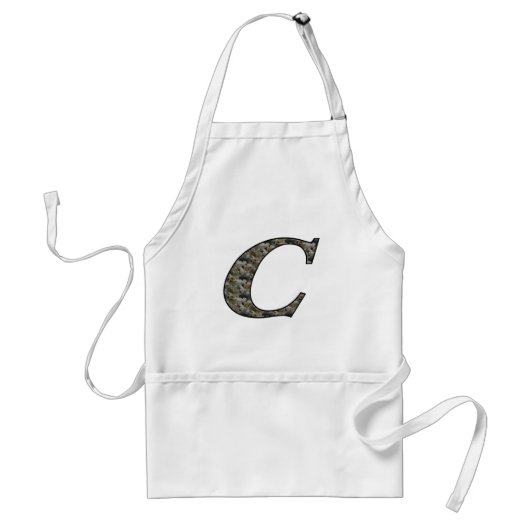 Monogramm Initiale C Hortensienblüten Schürze (Vorne)