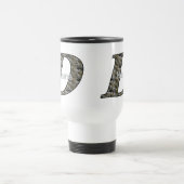 Monogramm Initiale D Hortensien Blumen Personalisi Reisebecher (Mittel)