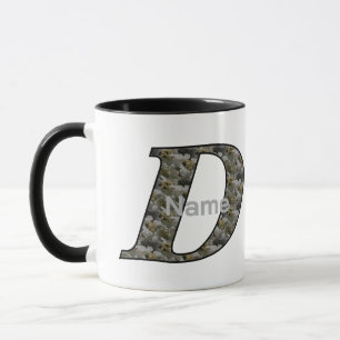 Monogramm Initiale D Hortensien Blumen Personalisi Tasse