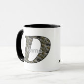 Monogramm Initiale D Hortensien Blumen Personalisi Tasse (Vorderseite Links)