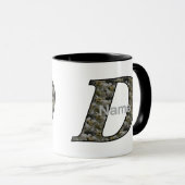 Monogramm Initiale D Hortensien Blumen Personalisi Tasse (VorderseiteRechts)