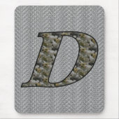 Monogramm Initiale D Hortensienblüten Mousepad (Vorne)