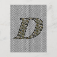 Monogramm Initiale D Hortensienblüten