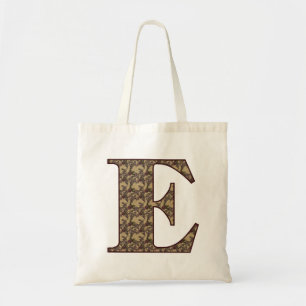 Monogramm Initiale E Elegant Vintage Blumen Tragetasche