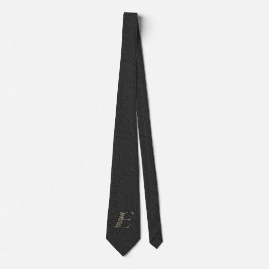 Monogramm Initiale E Hortensien-Blumen  Krawatte (Vorderseite)