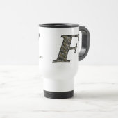 Monogramm Initiale F Hortensien Blumen Personalisi Reisebecher (VorderseiteRechts)