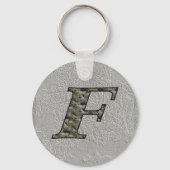 Monogramm Initiale F Hydrangea Blumen Schlüsselanh Schlüsselanhänger (Vorderseite)