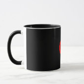 Monogramm Initiale G Alles Schwarze Kombination Tasse (Links)