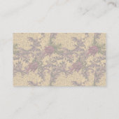 Monogramm Initiale G Elegantes Vintage-Blumenmuste Visitenkarte (Rückseite)