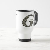 Monogramm Initiale G Hortensien Blumen Personalisi Reisebecher (VorderseiteRechts)
