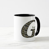 Monogramm Initiale G Hortensien Blumen Personalisi Tasse (VorderseiteRechts)