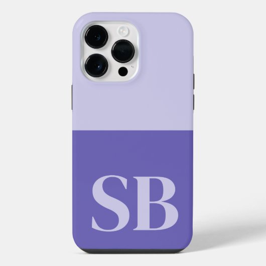 Monogramm Initiale Minimalistischer Stylischer Cas iPhone Hülle (Rückseite)