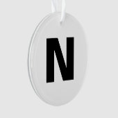 Monogramm Initiale Moderne Stilvolle Trend-Ornamen Ornament (Vorderseite)