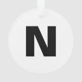 Monogramm Initiale Moderne Stilvolle Trend-Ornamen Ornament (Rückseite)