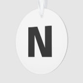 Monogramm Initiale Moderne Stilvolle Trend-Ornamen Ornament (Vorderseite)