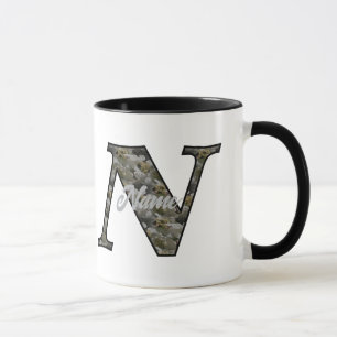 Monogramm Initiale N Hortensien Blumen Personalisi Tasse