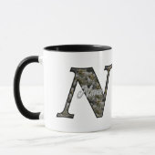 Monogramm Initiale N Hortensien Blumen Personalisi Tasse (Links)