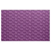 Monogramm initiale N lila Orchideenfarbe Stoff (Fat Quarter (45,7 x 55,9 cm))