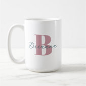 Monogramm Initiale Name Christlicher Glaube Kaffeetasse (Links)