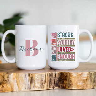 Monogramm Initiale Name Christlicher Glaube Kaffeetasse