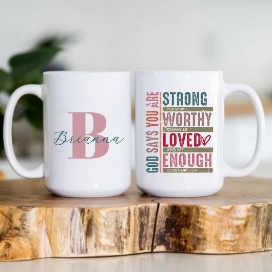 Monogramm Initiale Name Christlicher Glaube Kaffeetasse