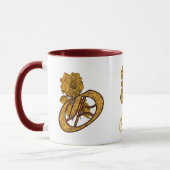 Monogramm Initiale O Gold Pfingstrose Personalisie Tasse (Links)