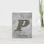 Monogramm Initiale P Hortensien Blumen Personalisi (Vorderseite)