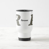 Monogramm Initiale R Hortensien Blumen Personalisi Reisebecher (Mittel)