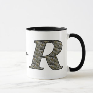 Monogramm Initiale R Hortensien Blumen Personalisi Tasse