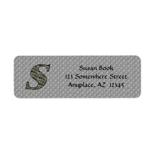 Monogramm Initiale S Hortensien Rücksendeadresse (Vorne)