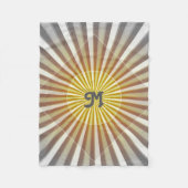 Monogramm-Initialen auf Streifen der Sternexplosio Fleecedecke (Vorderseite)