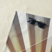 Monogramm-Initialen auf Streifen der Sternexplosio Strandtuch (Beispiel)