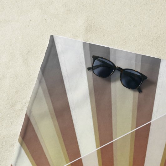 Monogramm-Initialen auf Streifen der Sternexplosio Strandtuch (Beispiel)