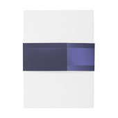 Monogramm-Initialen - Blau Einladungsbanderole (Rückseitenbeispiel)