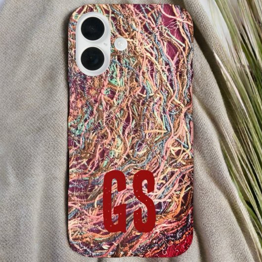 Monogramm Initialen bunt abstrakte Muster gürtlich Case-Mate iPhone Hülle