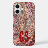 Monogramm Initialen bunt abstrakte Muster gürtlich Case-Mate iPhone Hülle (Rückseite)