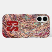Monogramm Initialen bunt abstrakte Muster gürtlich Case-Mate iPhone Hülle (Rückseite (Horizontal))