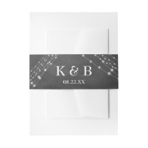 Monogramm-Initialen Datum Chalkboard & Light Strin